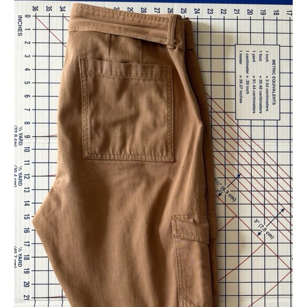 Banana Republic High Rise Tapered Utility Pants Iced Latte 12 Tan Cargo Safari - Picture 13 of 14